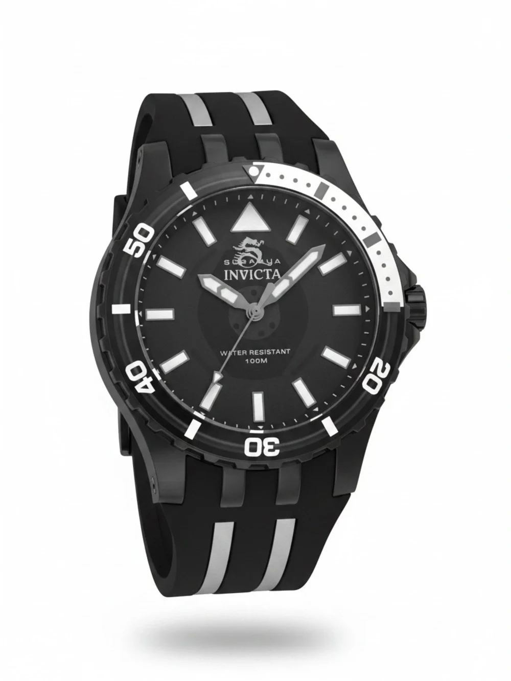 Invicta Black and White Subaqua Sport Diver Watch NWT